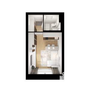 Студия квартира, вторичка, 20м2, 13/17 этаж