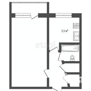 1-к квартира, вторичка, 21м2, 4/9 этаж