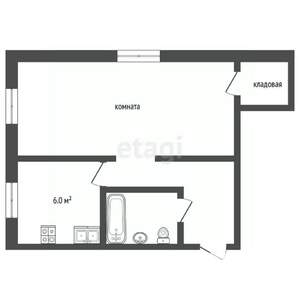 1-к квартира, вторичка, 32м2, 1/3 этаж