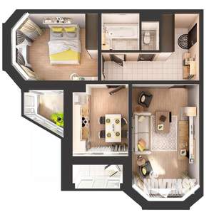 2-к квартира, вторичка, 63м2, 10/10 этаж