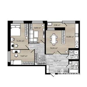 4-к квартира, вторичка, 93м2, 5/18 этаж