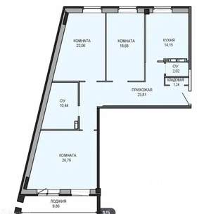 3-к квартира, вторичка, 127м2, 6/7 этаж