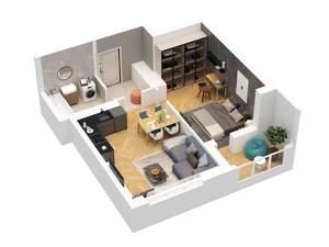 2-к квартира, вторичка, 44м2, 14/18 этаж