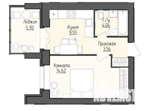 1-к квартира, вторичка, 32м2, 2/9 этаж