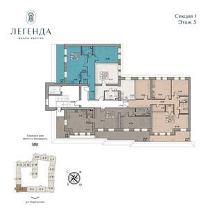 2-к квартира, вторичка, 78м2, 5/5 этаж