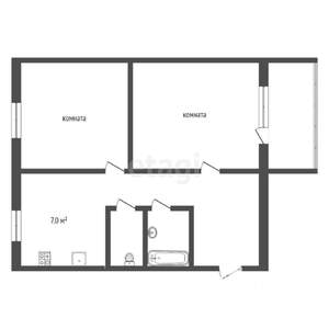 2-к квартира, вторичка, 44м2, 1/5 этаж